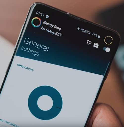 Energy Ring - Galaxy S10/e/5G/+ battery indicator! screenshot 3