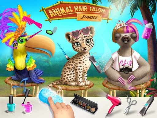 Jungle Animal Hair Salon - 适合孩童的打扮、时尚与造型游戏 screenshot 8