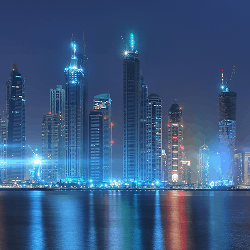 迪拜在夜间动态壁纸