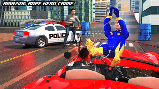 绳索英雄犯罪模拟器 - 迈阿密犯罪城市游戏 screenshot 2