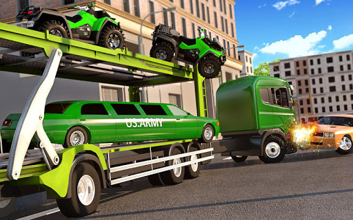 US Army Quad Bike limo Car Transporter Truck screenshot 1