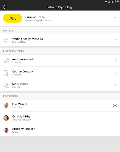 Blackboard screenshot 8