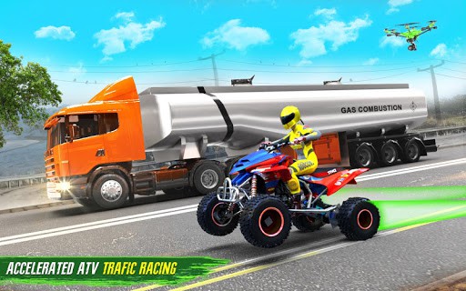 轻型沙滩车四轮摩托车赛车,公路交通游戏 screenshot 7