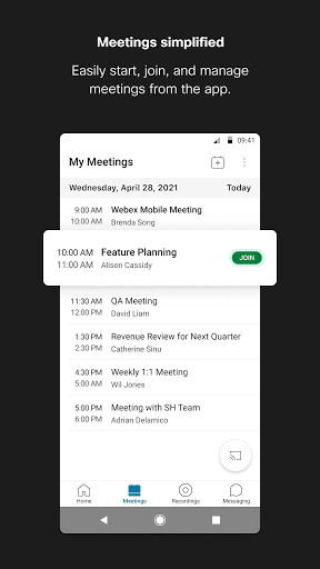 Cisco Webex Meetings screenshot 1