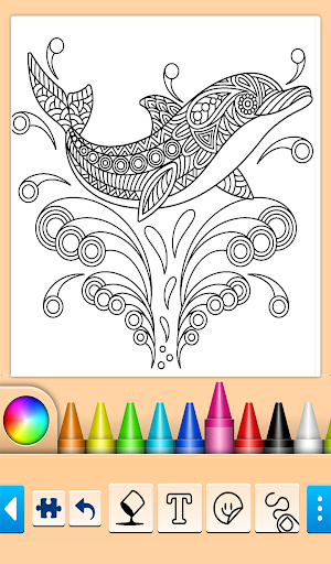 海豚和鱼着色书 screenshot 1