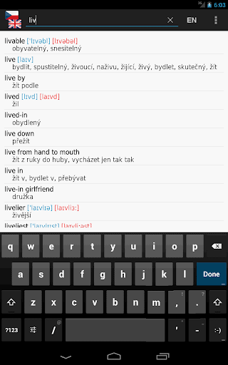 Czech-English offline dict. screenshot 5