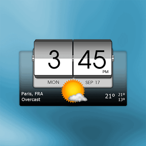 3D flip clock & weather