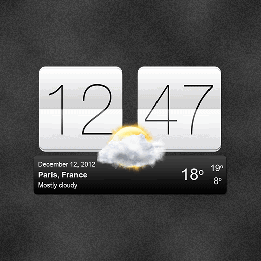 Sense V2 Flip Clock & Weather