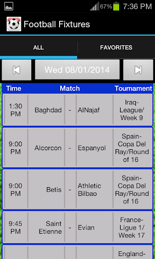 足球赛程 screenshot 4