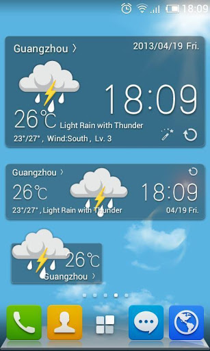 黑色透明系統插件主题 GO天氣EX screenshot 1