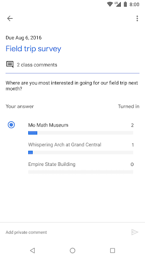 Google Classroom screenshot 3