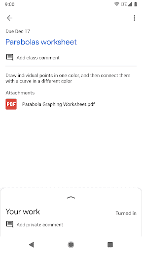 Google Classroom screenshot 4