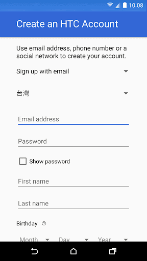 HTC 账户-服务登录 screenshot 2
