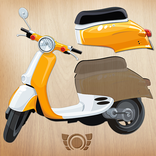 小汽车拼图的孩子 