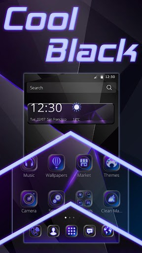 酷炫黑色融點主題（熒光主題）適用三星/索尼/華爲/LG手機 screenshot 3