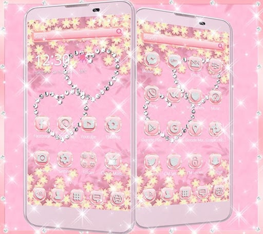 玫瑰金钻石主题 粉钻玫瑰金主题壁纸 screenshot 2