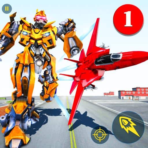 空中机器人游戏 - 飞行机器人变换平面