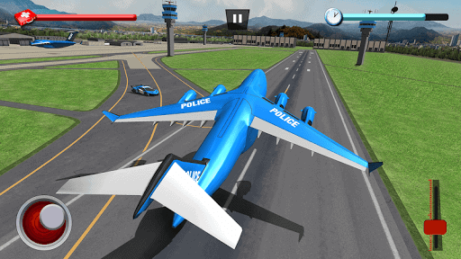 警察机器人汽车游戏 - 警察飞机运输 screenshot 8