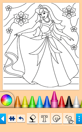 公主着色游戏 screenshot 2
