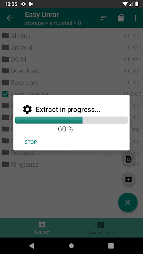 Easy Unrar, Unzip & Zip screenshot 1