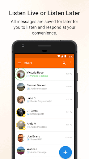 Voxer Walkie-Talkie PTT screenshot 1
