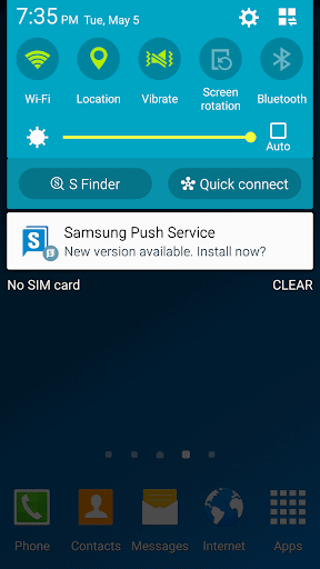 Samsung push service screenshot 2