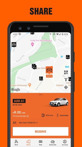 SIXT: 租车自驾, 共享汽车 & 即时约车 screenshot 1