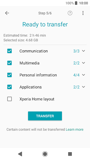 Xperia Transfer Mobile screenshot 2