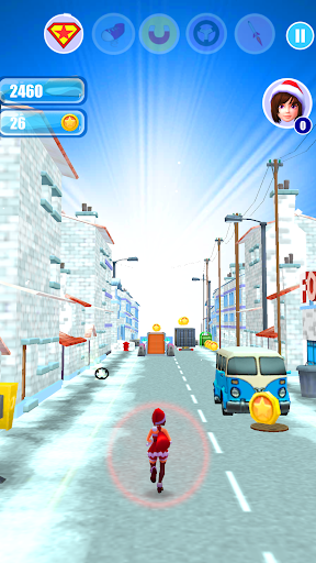 圣诞老人女孩运行圣诞节和出现 screenshot 1