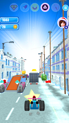 圣诞老人女孩运行圣诞节和出现 screenshot 2